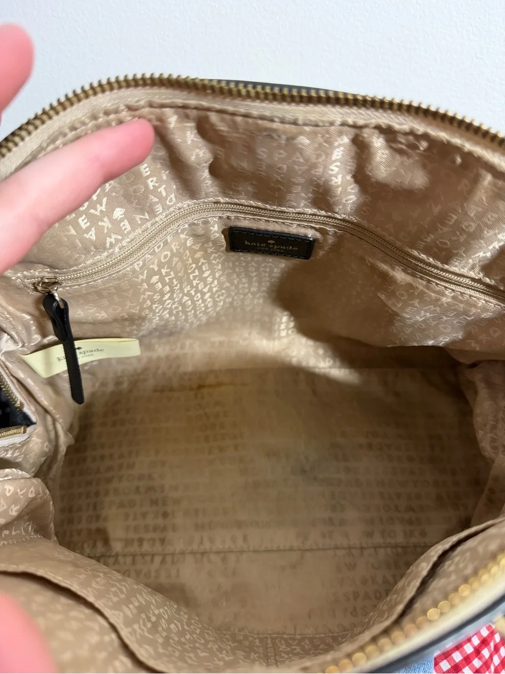Kate Spade Laurel Way Reiley Dome Satchel Cream & Black Colorblock Leather